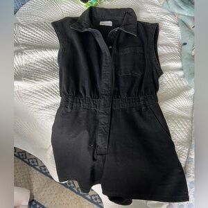 Black denim ZARA romper